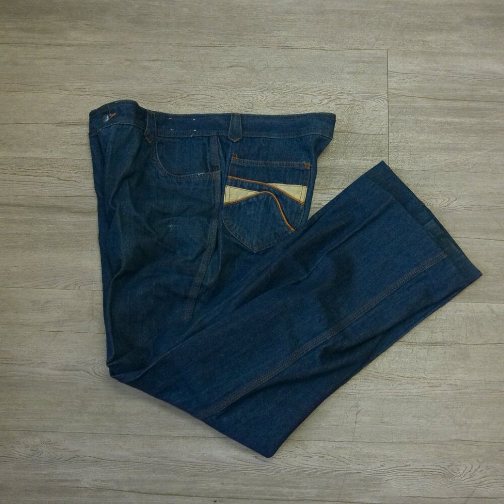 VTG Viceroy Jeans Mens 34x29 Straight Wide Leg High Rise Denim Pants USA 38XL